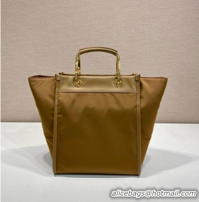 Top Grade Prada Re-Nylon tote bag 1BG578 Brown 2025