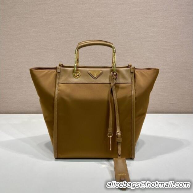 Top Grade Prada Re-Nylon tote bag 1BG578 Brown 2025