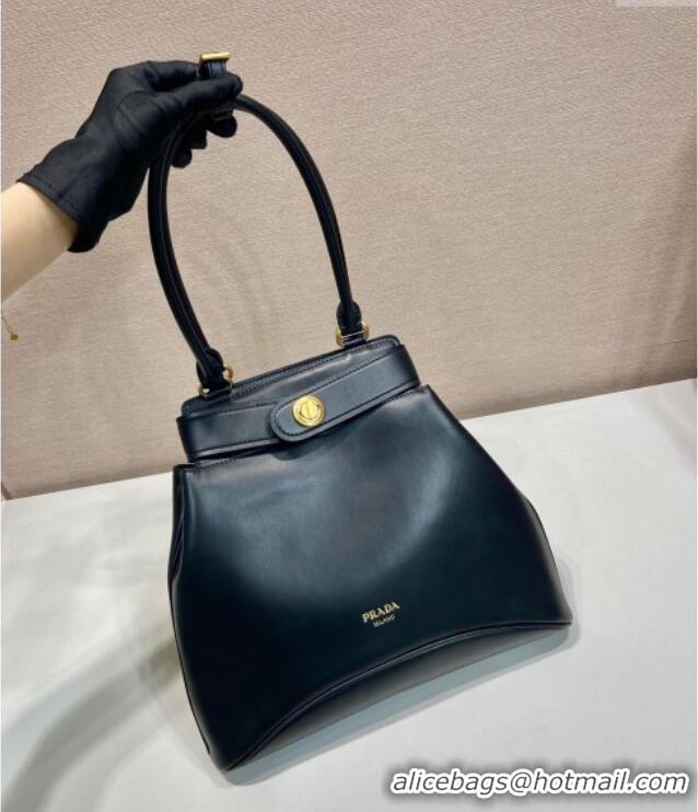 Shop Discount Prada Carey medium leather tote bag with Long Handle 1BG567 Black 2025