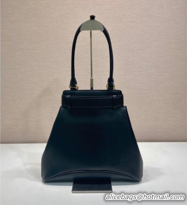 Shop Discount Prada Carey medium leather tote bag with Long Handle 1BG567 Black 2025
