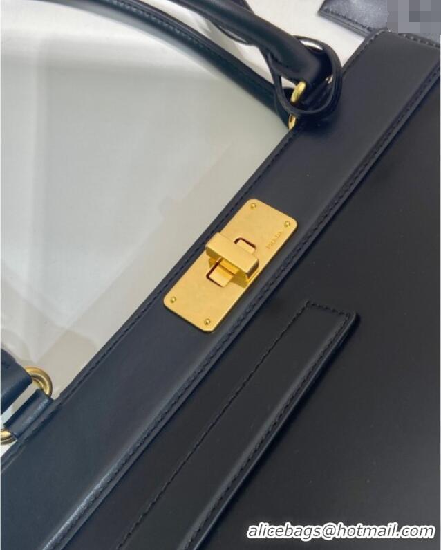 Grade Quality Prada Medium calf leather tote bag 1BG569 Black 2025