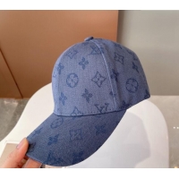 Buy Fashionable Louis Vuitton Monogram Denim Baseball Hat L0112 Blue 2024