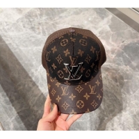 Trendy Design Louis Vuitton Monogram and Mesh Baseball hat L0301 Brown 2024