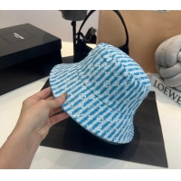 Spot Bulk Louis Vuitton Monogram Striped Canvas Bucket Hat L0302 Blue 2024