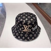 Luxury Cheap Louis Vuitton Bucket Hat 040301 Black 2024