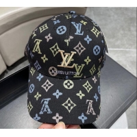 Top Design Louis Vuitton Monogram Baseball Hat 040301 Black 2024