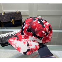 Well Crafted Louis Vuitton Printed Baseball hat 0514 Red 2024