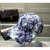 Buy Classic Louis Vuitton Printed Baseball hat 0514 Blue/White 2024