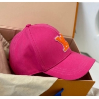 Top Quality Louis Vuitton LV Baseball Hat 071001 Dark Pink 2024