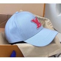 Top Design Louis Vuitton LV Baseball Hat 071001 Light Blue 2024