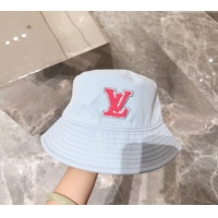 Top Design Louis Vuitton LV Bucket Hat 071001 Light Blue 2024