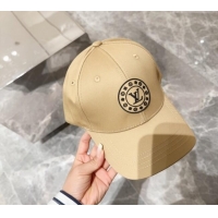 Spot Bulk Louis Vuitton Canvas Baseball Hat with LV Circle 10135 Beige 2024