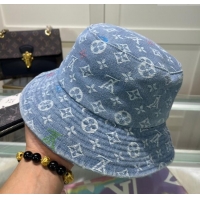 Cheap Wholesale Louis Vuitton Denim Bucket Hat 071002 Light Blue 2024