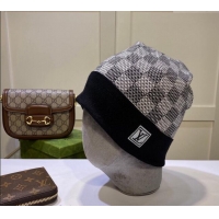 Cheap Price Louis Vuitton Damier Knit Hat LV091302 Black 2024