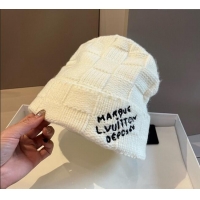 Classic Specials Louis Vuitton Damier Knit Hat 0114 White 2025