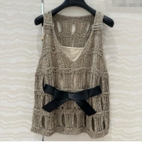 Top Grade Chanel Knit Vest CH040709 Gray 2025