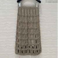 Unique Style Chanel Knit Skirt CH040711 Gray 2025