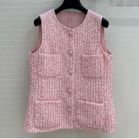 ​Top Grade Chanel Tweed Vest CH041024 Pink 2025