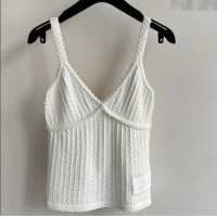 Promotional Chanel Knit Crochet Vest 0411 White 2025