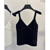Grade Quality Chanel Knit Crochet Vest 0411 Black 2025