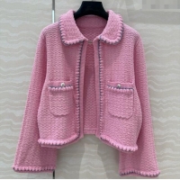 Top Quality Chanel Knit Cardigan CH042910 Pink 2025