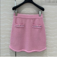 Discount Design Chanel Knit Skirt CH042911 Pink 2025