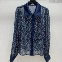 ​Best Price Chanel Shirt 30070 Navy Blue 2025