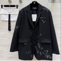 Shop Inexpensive Chanel Graffiti Jacket 42907 Black 2025