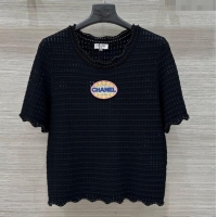 Grade Quality Chanel Knit T-Shirt 30055 Black 2025