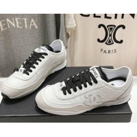 Perfect Chanel Calfskin Sneakers White 2025 G46372