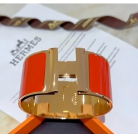 Famous Brand Hermes Clic H Wide Bracelet 3.3cm H022816 Red 2025