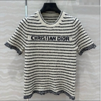Well Crafted Dior Knit Short-sleeved Sweater D041006 Beige 2025