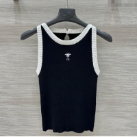 Shop Grade Dior Tencel & Cotton Vest 0411 Black 2025