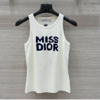 ​Top Grade Dior Miss Dior Wool Cardigan Vest 0411 White/Black 2025