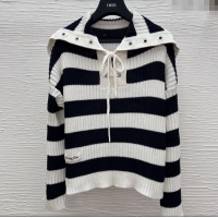 New Fashion Dior Striped Sweater 042977 White/Black 2025