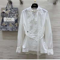 Inexpensive Dior Shirt with Belt Strap 30031 White 2025