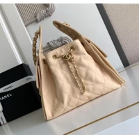 Luxury Cheap Chanel 25 Small Handbag in Grained Calfskin AS5293 Beige Spring-Summer 2025
