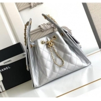 Top Grade Chanel 25 Small Handbag in Grained Calfskin AS5293 Silver Spring-Summer 2025