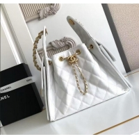Market Sells Chanel 25 Small Handbag in Grained Calfskin AS5293 White Spring-Summer 2025