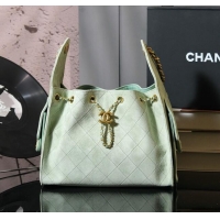 Traditional Specials Chanel 25 Small Handbag in Suede AS5293 Green Spring-Summer 2025