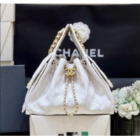 Shop Popular Chanel 25 Small Handbag in Grained Calfskin AS5293 White Spring-Summer 2025 Top Quality
