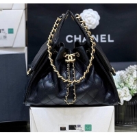 Sophisticated Chanel 25 Small Handbag in Grained Calfskin AS5293 Black Spring-Summer 2025 Top Quality
