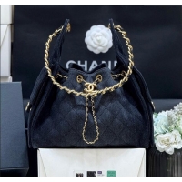 Discount Chanel 25 Small Handbag in Deep Blue Denim AS5293 Spring-Summer 2025 Top Quality