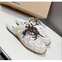 ​Buy Grade New Balance x Miu Miu 530 SL Sneaker Mules in Deco Calf Leather M6043 White 2025