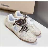 ​Modern Classic New Balance x Miu Miu 530 SL Sneakers in Deco Leather and Mesh M6046 White 2025