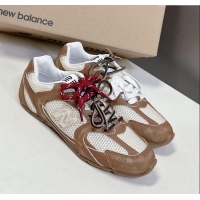 Top Quality New Balance x Miu Miu 530 SL Sneakers in Deco Leather and Mesh M6046 Brown 2025