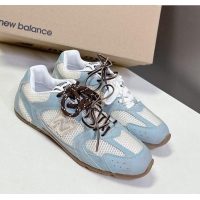 Market Sells New Balance x Miu Miu 530 SL Sneakers in Deco Leather and Mesh M6046 Blue 2025