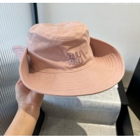 Original Cheap Miu Miu Denim Hat M050903 Pink 2025