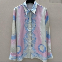 Well Crafted Versace Printed Shirt 30004 Purple/White 2025