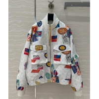 New Release Creation Louis Vuitton Printed Jacket L0410 White 2025
